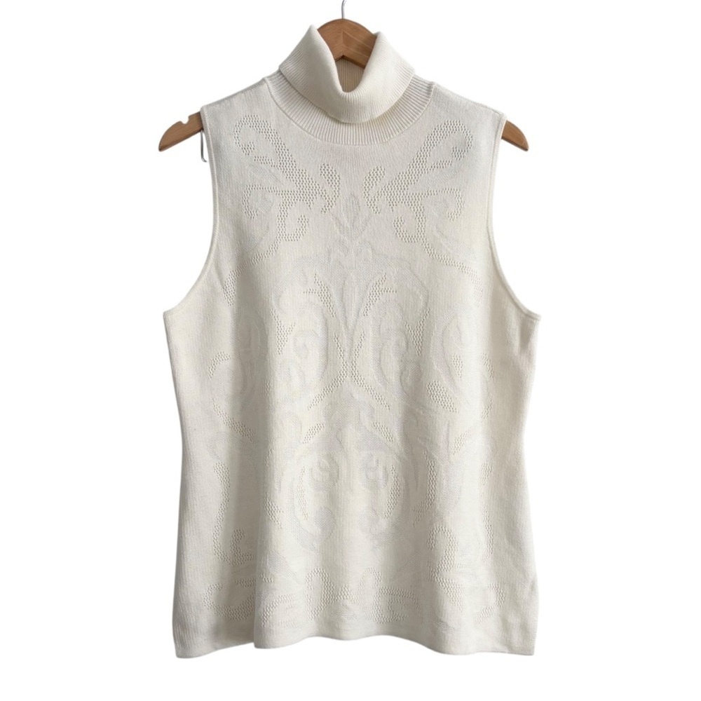 Chico’s Sleeveless Elegant Turtleneck Sweater 3 Petite